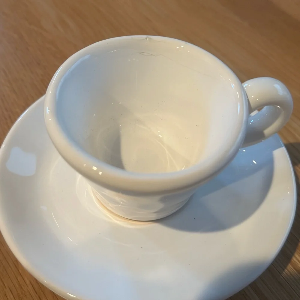 New! CrateandBarrel Sorrento Espresso Cup & Saucer Set Made in Italy 🇮🇹